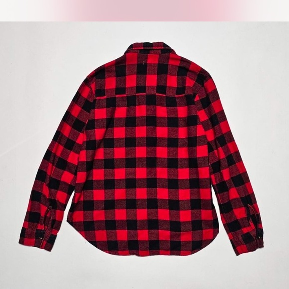 Hollister Red/Black Checkered Flannel Shirt, Size L - Picture 3 of 4